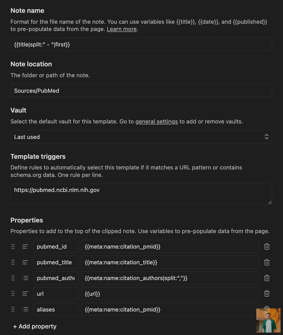 PubMed Clipping Template